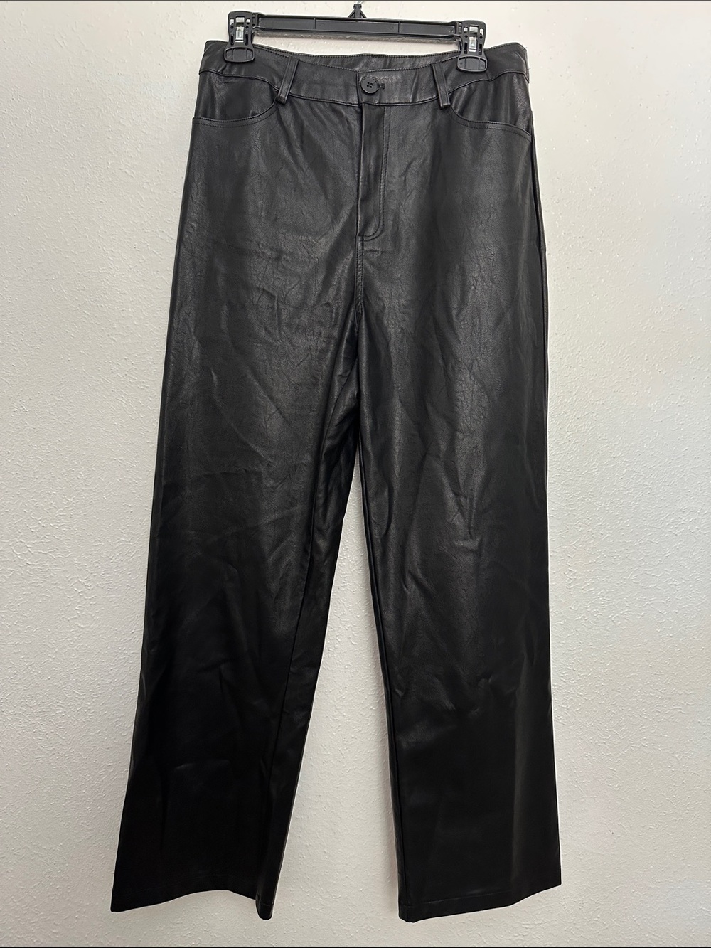 Le Lis Faux Leather Wide Leg Pants
